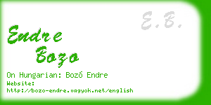 endre bozo business card