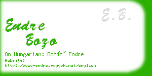 endre bozo business card